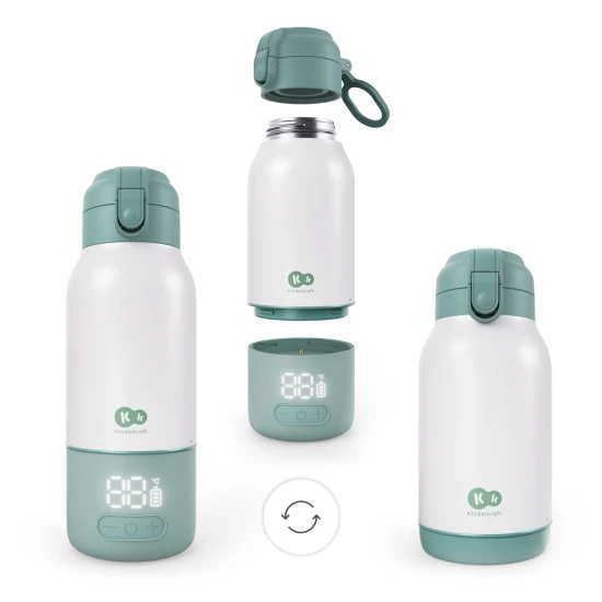 Cestovný ohrievač mlieka a termoska 2v1 Gaja Green Kinderkraft KEGAJA00GRE0000