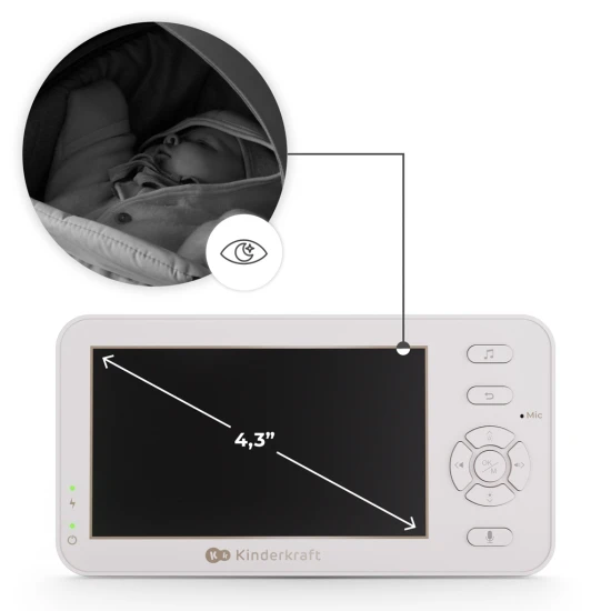 Detská pestúnka bez Wi-Fi Niteeye Travel Kinderkraft KENITR00WHT0000