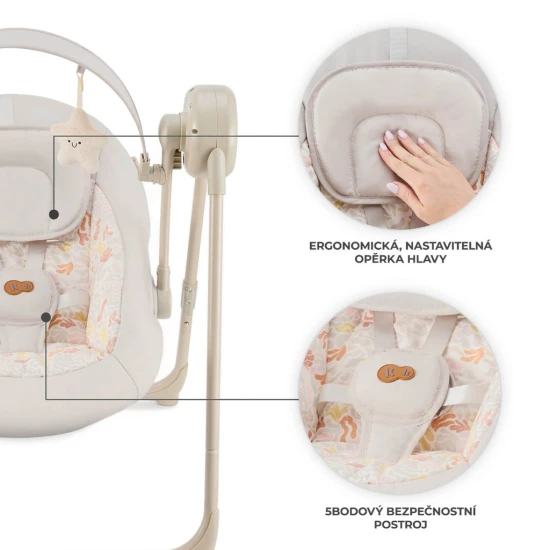 Hojdačka Swingee Beige Kinderkraft KBSWIN00BEG0000