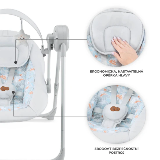 Hojdačka Swingee Grey Kinderkraft KBSWIN00GRY0000