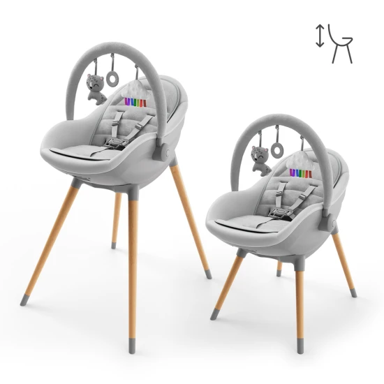 Jedálenská stolička a lehátko Fini Up 2v1 Grey Kinderkraft KHFINIUPGRY0000