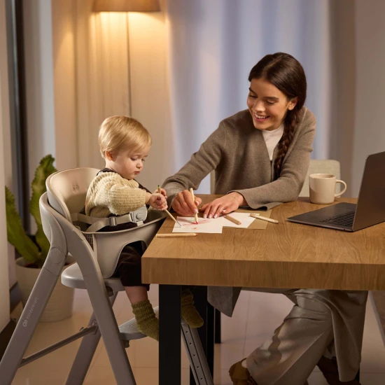 Jedálenská stolička Tino Grey Kinderkraft KHTINO00GRY0000