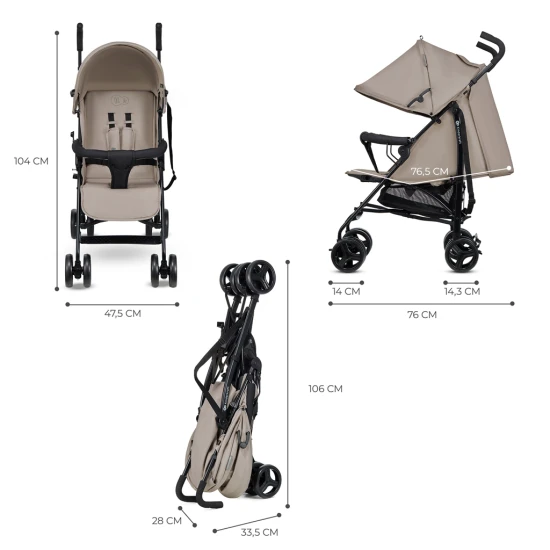 Kočík golfový Tik Beige Kinderkraft KSTIK000BEG0000
