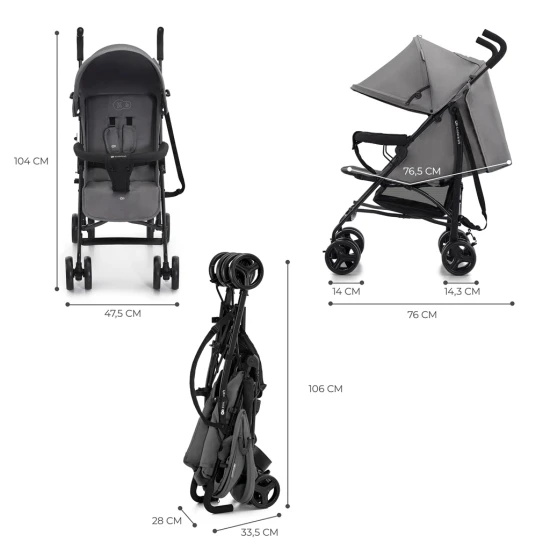Kočík golfový Tik Stone grey Kinderkraft KSTIK000GRY0000