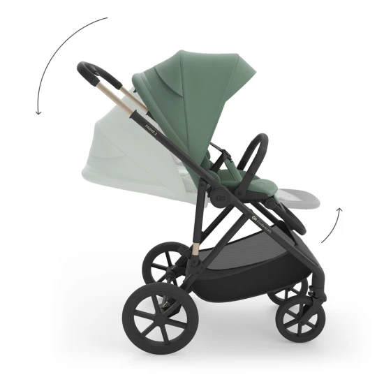 Kočík kombinovaný 2v1 Prime 3 Dark Green Kinderkraft KSPRIM03GRE2000