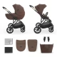 Kočík kombinovaný 2v1 Prime 3 Velvet Mocca Kinderkraft KSPRIM03BRW2000