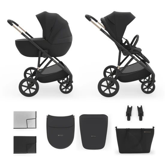 Kočík kombinovaný 2v1 Prime 3 Venezian Black Kinderkraft KSPRIM03BLK2000