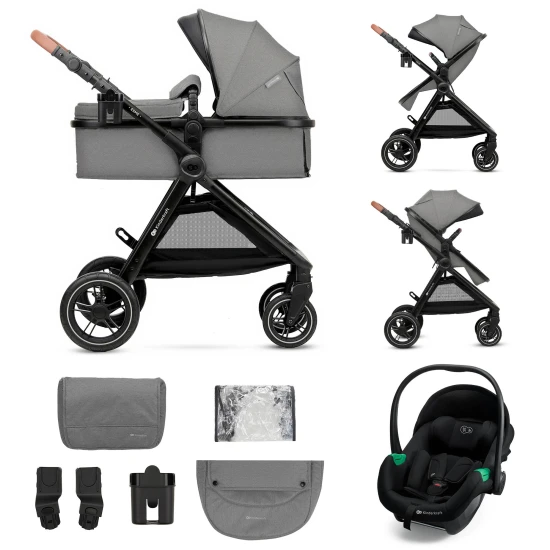 Kočík kombinovaný 3v1 Esme Pro Moonlight Grey Kinderkraft KSESME00GRY300N