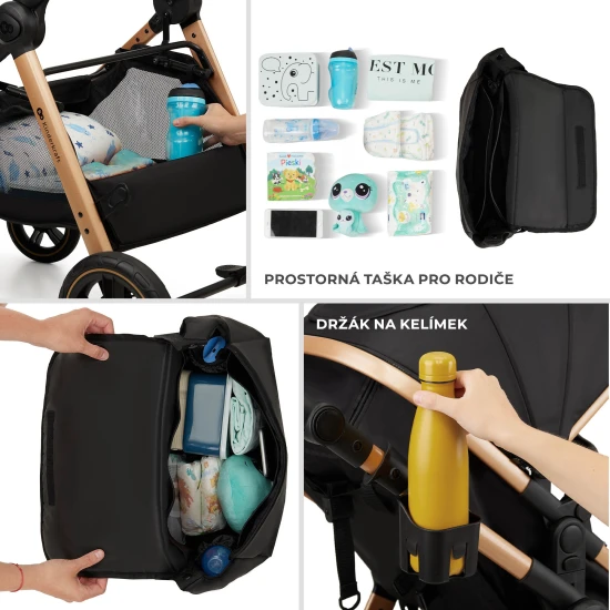 Kočík kombinovaný 3v1 Esme Pro Moonlight Grey Kinderkraft KSESME00GRY300N