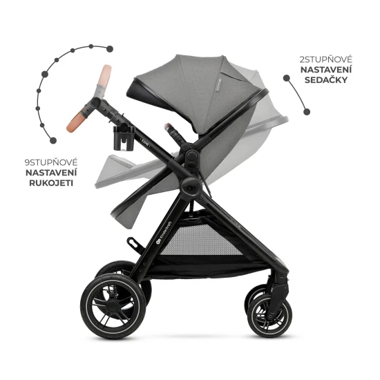 Kočík kombinovaný 3v1 Esme Pro Moonlight Grey Kinderkraft KSESME00GRY300N