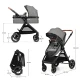 Kočík kombinovaný 3v1 Esme Pro Moonlight Grey Kinderkraft KSESME00GRY300N
