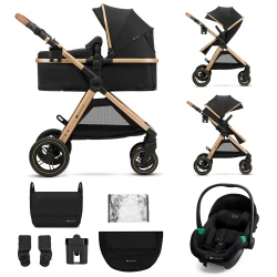 Kočík kombinovaný 3v1 Esme Pro Pure Black
