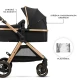 Kočík kombinovaný 3v1 Esme Pro Pure Black Kinderkraft KSESME00BLK300N