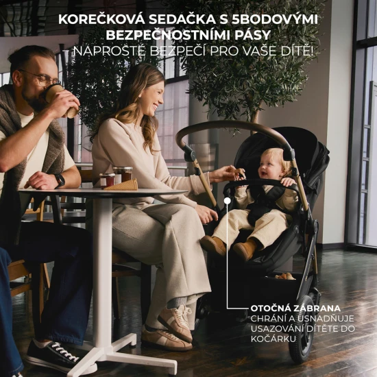 Kočík kombinovaný 3v1 Moov 2 XL Air Black Kinderkraft KSMOOVXLBLK0000
