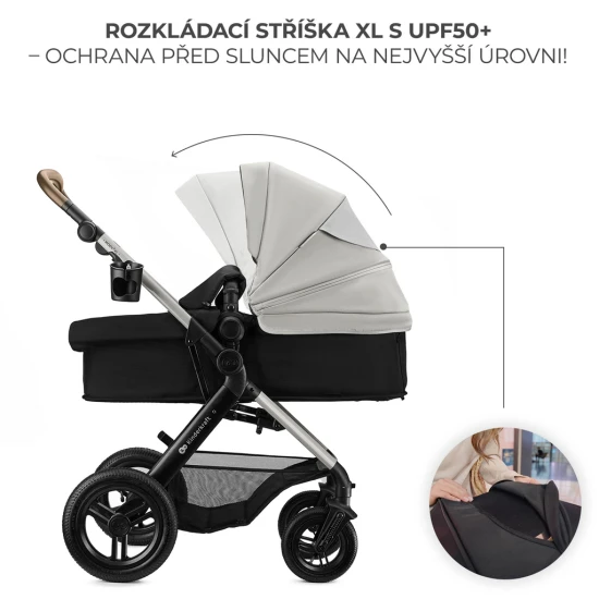 Kočík kombinovaný 3v1 Moov 2 XL Air Grey Kinderkraft KSMOOVXLGRY0000