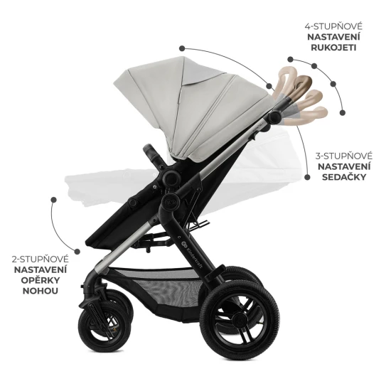Kočík kombinovaný 3v1 Moov 2 XL Air Grey Kinderkraft KSMOOVXLGRY0000