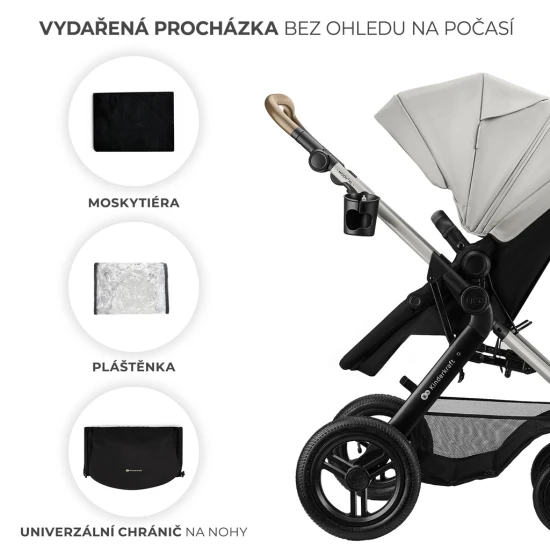Kočík kombinovaný 3v1 Moov 2 XL Air Grey Kinderkraft KSMOOVXLGRY0000