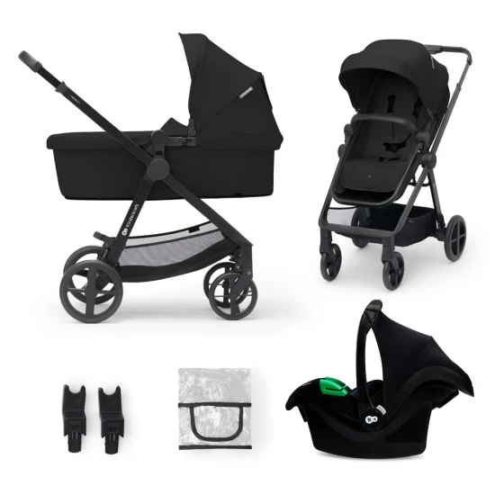 Kočík kombinovaný 3v1 Newly Classic black + Mink PRO Kinderkraft KSNEWL00BLK300I
