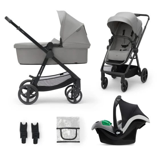 Kočík kombinovaný 3v1 Newly Moonlight grey + Mink PRO Kinderkraft KSNEWL00GRY300I
