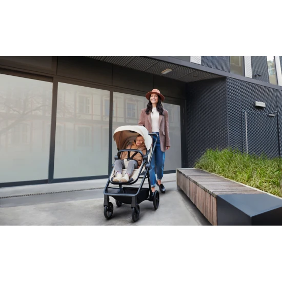 Kočík kombinovaný 3v1 Newly Moonlight grey + Mink PRO Kinderkraft KSNEWL00GRY300I