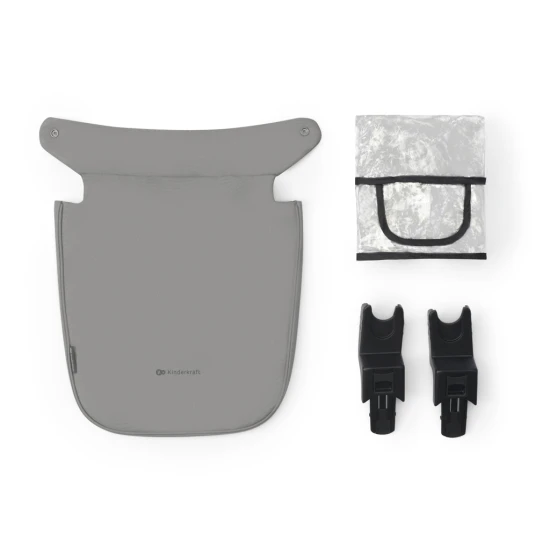 Kočík kombinovaný 3v1 Newly Moonlight grey + Mink PRO Kinderkraft KSNEWL00GRY300I
