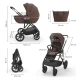 Kočík kombinovaný 3v1 Prime 3 Velvet Mocca Kinderkraft KSPRIM03BRW3000