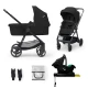 Kočík kombinovaný 4v1 Newly Classic Black + Mink PRO Kinderkraft KSNEWL00BLK400I