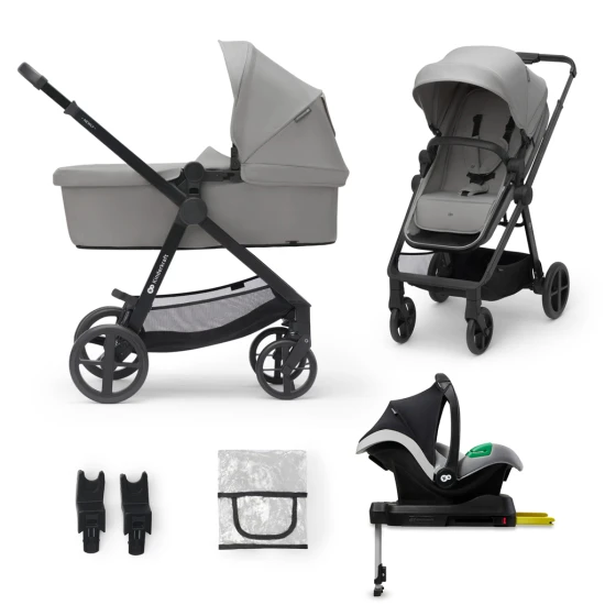 Kočík kombinovaný 4v1 Newly Classic Grey + Mink PRO Kinderkraft KSNEWL00GRY400I