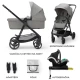 Kočík kombinovaný 4v1 Newly Classic Grey + Mink PRO Kinderkraft KSNEWL00GRY400I