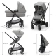 Kočík kombinovaný 4v1 Newly Classic Grey + Mink PRO Kinderkraft KSNEWL00GRY400I