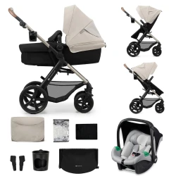 Kočík kombinovaný Moov 2 3v1 Moonlight Grey penové kolesá