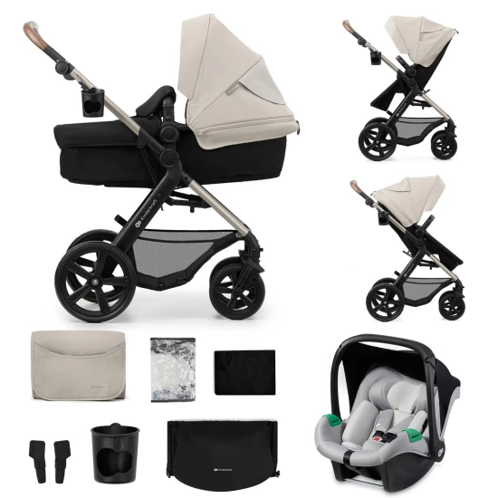 Kočík kombinovaný Moov 2 3v1 Moonlight Grey penové kolesá Kinderkraft KSMOOV02GRYEV00