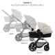 Kočík kombinovaný Moov 2 3v1 Moonlight Grey penové kolesá Kinderkraft KSMOOV02GRYEV00