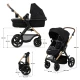 Kočík kombinovaný Moov 2 3v1 Pure Black penové kolesá Kinderkraft KSMOOV02BLKEV00
