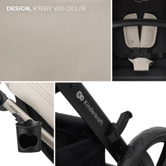 Kočík kombinovaný Moov 2 Air 3v1 Moonlight Grey Kinderkraft KSMOOV02GRY0000