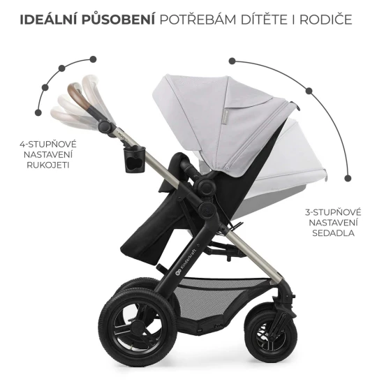 Kočík kombinovaný Moov 2 Air 3v1 Moonlight Grey Kinderkraft KSMOOV02GRY0000