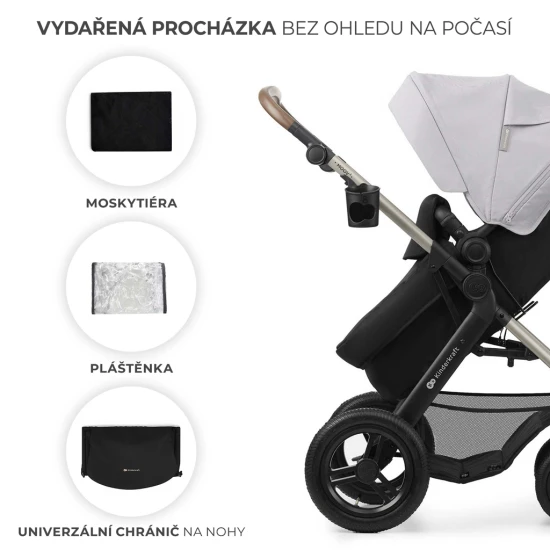 Kočík kombinovaný Moov 2 Air 3v1 Moonlight Grey Kinderkraft KSMOOV02GRY0000