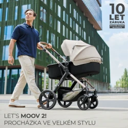 Kočík kombinovaný Moov 2 Air 3v1 Moonlight Grey