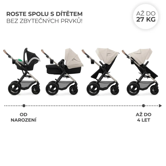 Kočík kombinovaný Moov 2 Air 3v1 Moonlight Grey Kinderkraft KSMOOV02GRY0000