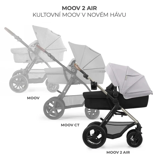 Kočík kombinovaný Moov 2 Air 3v1 Moonlight Grey Kinderkraft KSMOOV02GRY0000