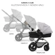Kočík kombinovaný Moov 2 Air 3v1 Moonlight Grey Kinderkraft KSMOOV02GRY0000