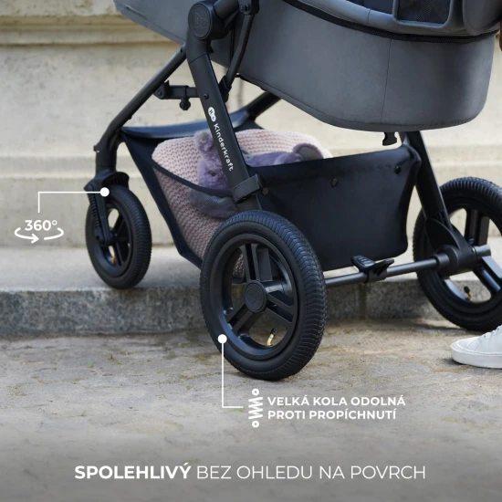 Kočík kombinovaný Moov 2 Air 3v1 Moonlight Grey Kinderkraft KSMOOV02GRY0000