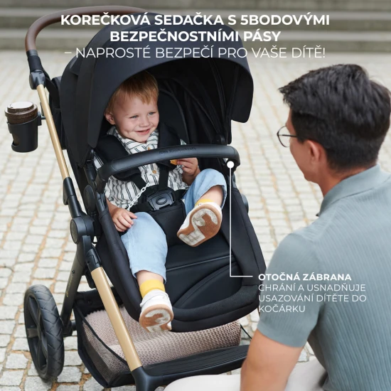 Kočík kombinovaný Moov 2 Air 3v1 Moonlight Grey Kinderkraft KSMOOV02GRY0000