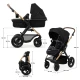 Kočík kombinovaný Moov 2 Air 3v1 Pure Black Kinderkraft KSMOOV02BLK0000