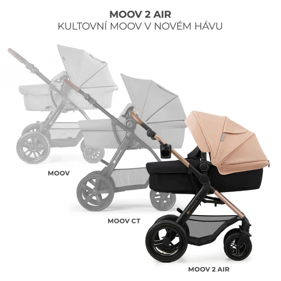Kočík kombinovaný Moov 2 Air 3v1 Sand Beige Kinderkraft KSMOOV02BEG0000
