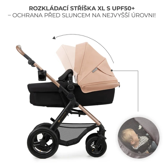 Kočík kombinovaný Moov 2 Air 3v1 Sand Beige Kinderkraft KSMOOV02BEG0000
