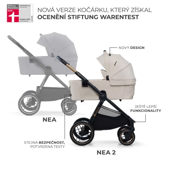 Kočík kombinovaný Nea 2 2v1 Beige Kinderkraft KSNEA002BEG2000