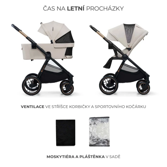 Kočík kombinovaný Nea 2 2v1 Beige Kinderkraft KSNEA002BEG2000