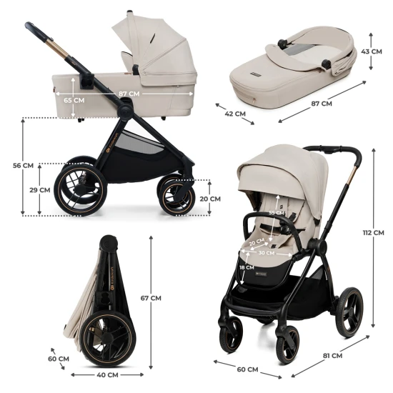 Kočík kombinovaný Nea 2 2v1 Beige Kinderkraft KSNEA002BEG2000