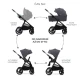 Kočík kombinovaný Nea 2 2v1 Dark Grey Kinderkraft KSNEA002DGR2000